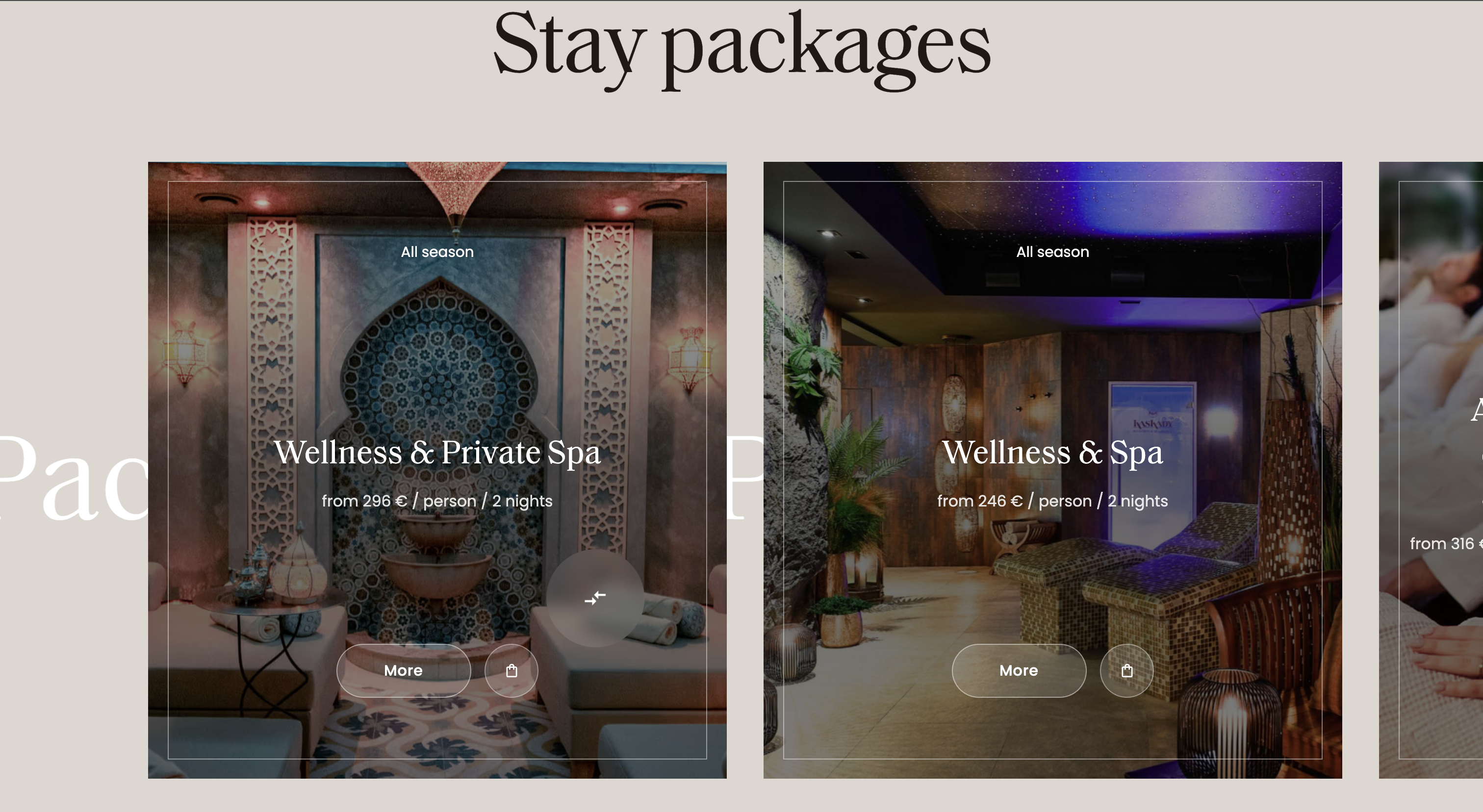 Stay packages — Wellness & Private Spa, Wellness & Spa